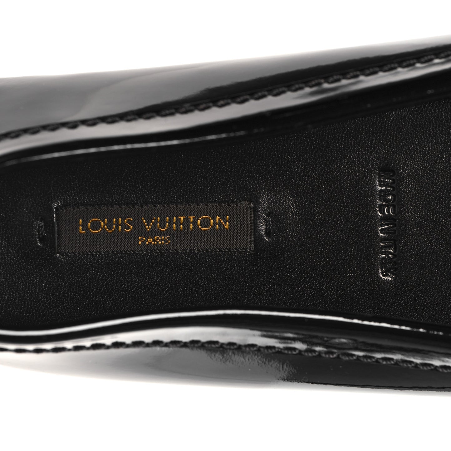 Patent Calfskin Oxford Loafers 40 Black