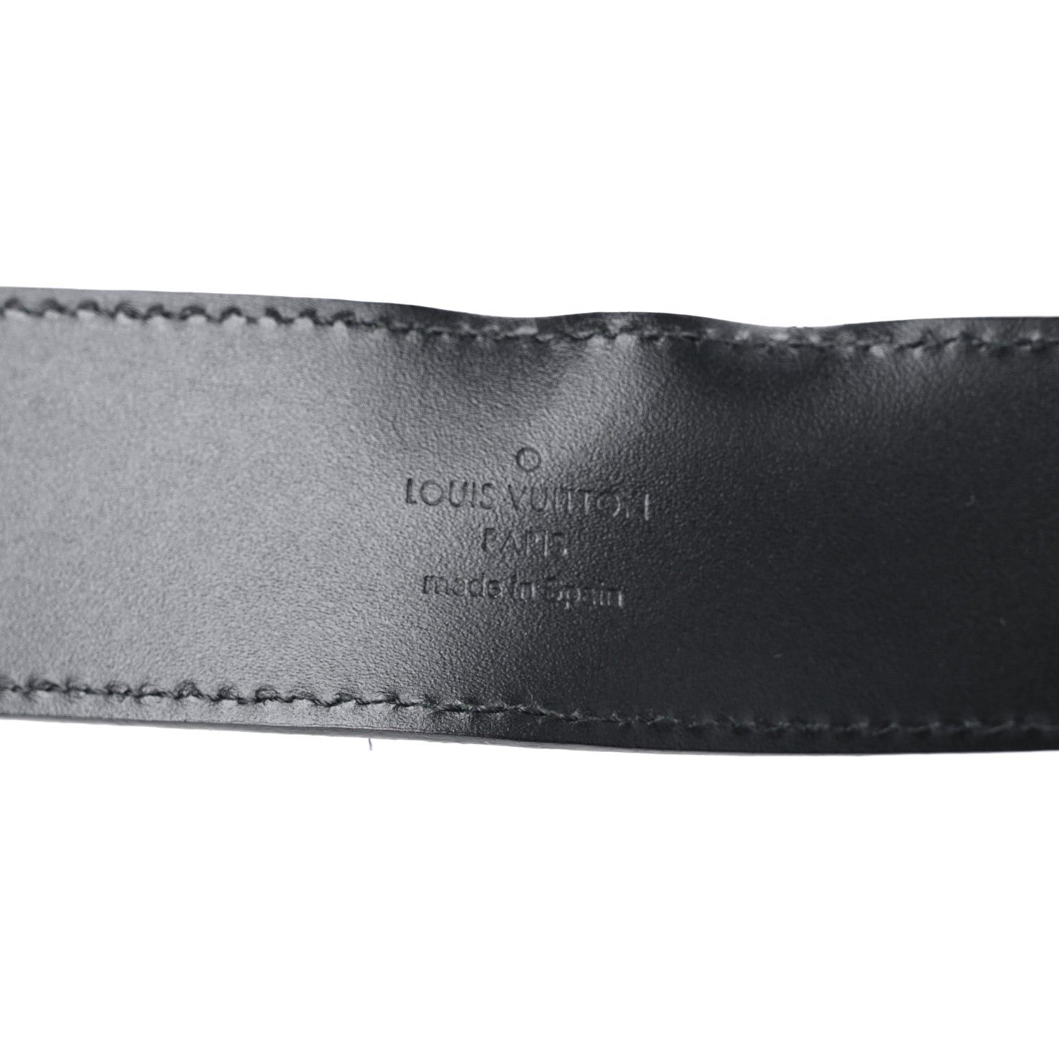 Louis Vuitton Suede Calfskin Mini Damier 40mm LV Initiales Belt 110 44 Carbone 4 of 8