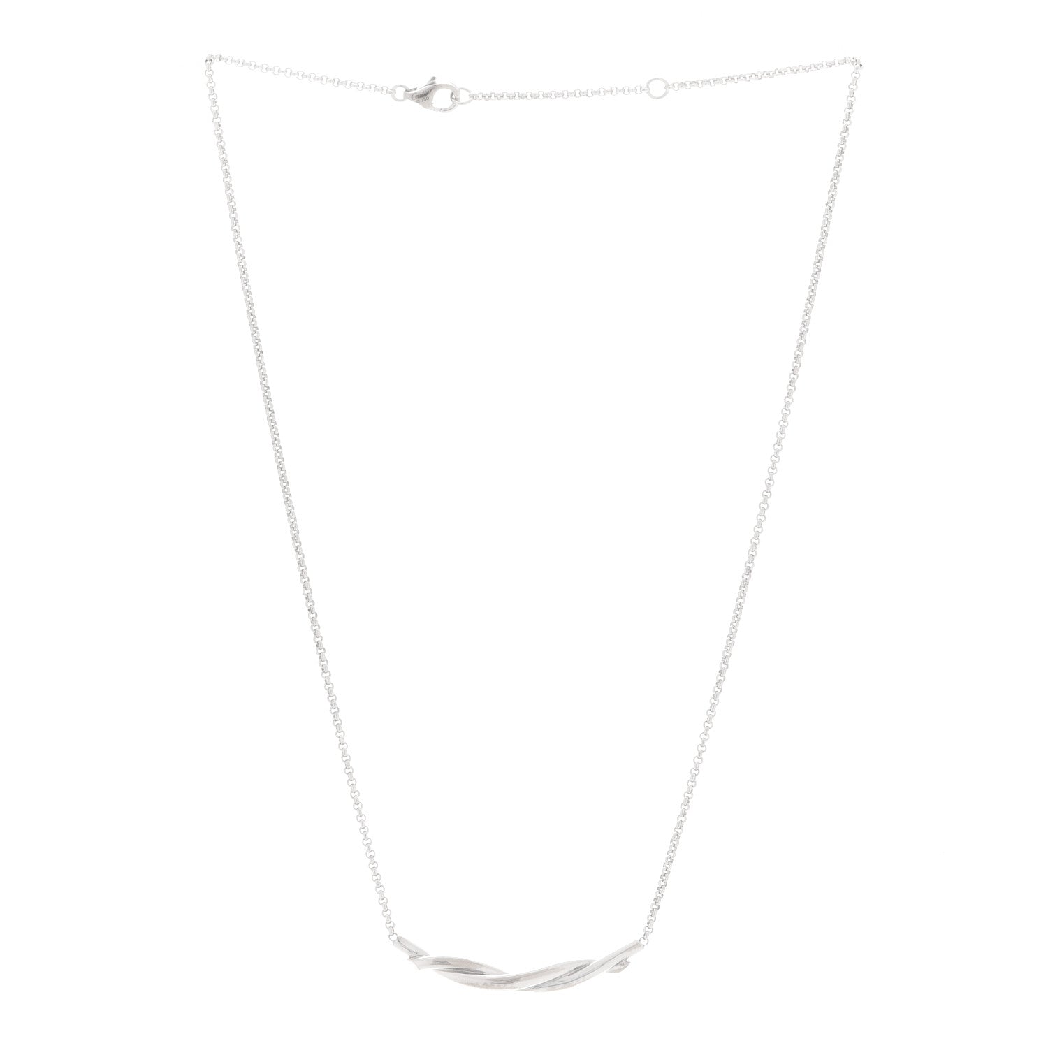 Cartier 18K White Gold Entrelacés Necklace 3 of 6