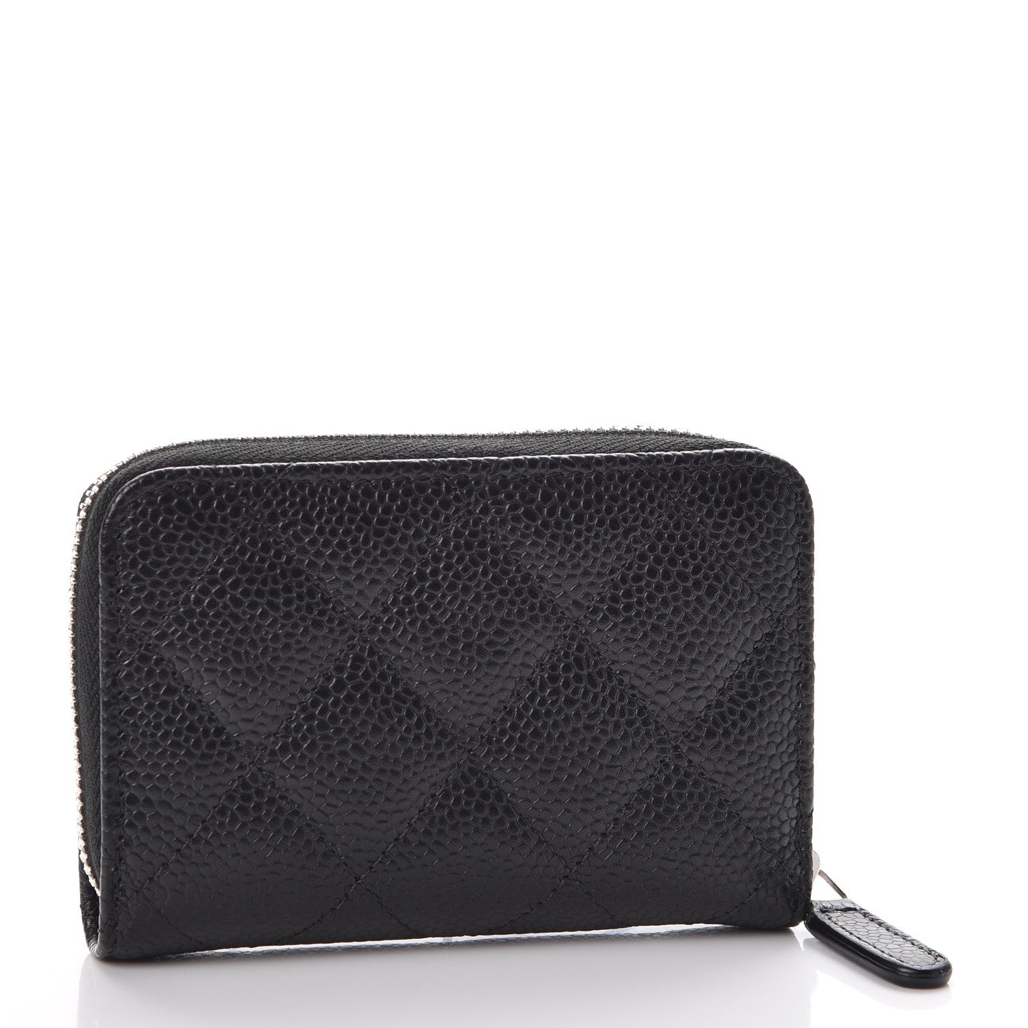Chanel Caviar Quilted Zip Coin Purse Black 3 of 7
