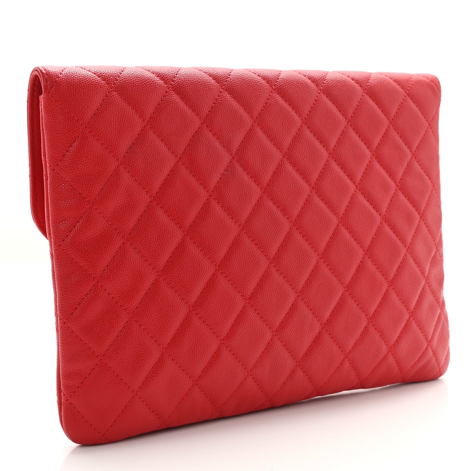 Chanel Caviar Quilted Golden Class Pouch Red 4 of 6
