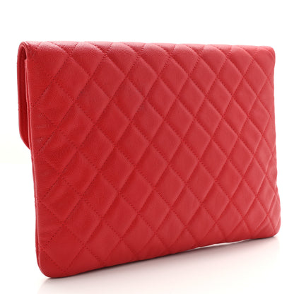 Chanel Caviar Quilted Golden Class Pouch Red 4 of 6