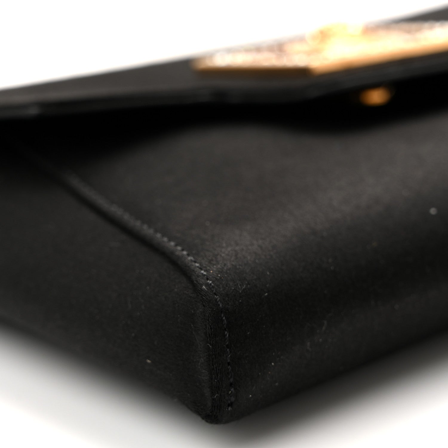 Versace Satin Crystal La Medusa Pouch On Chain Black 8 of 9