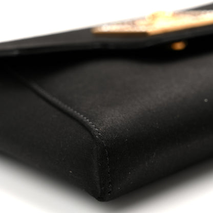 Versace Satin Crystal La Medusa Pouch On Chain Black 8 of 9