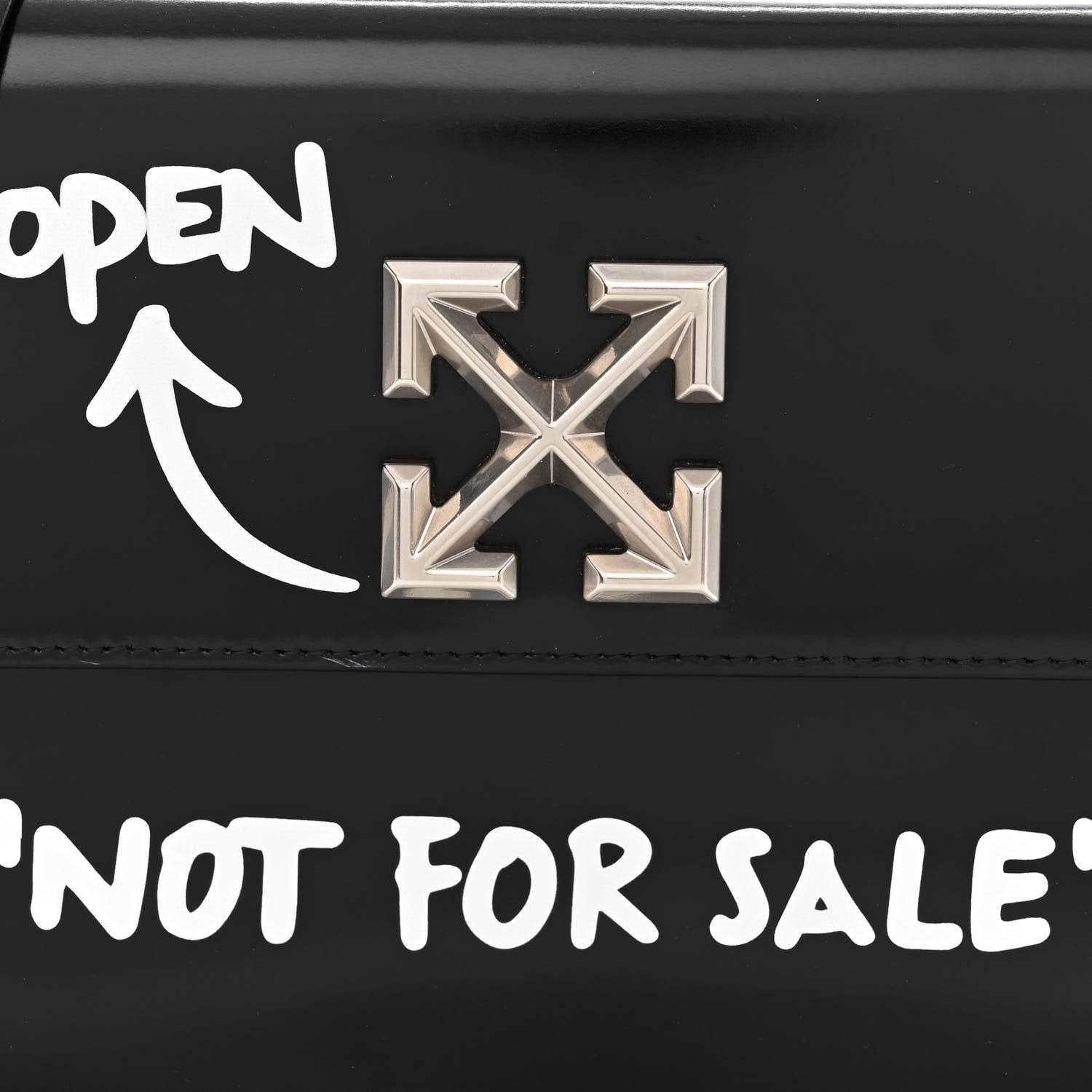 Off-White Calfskin Jitney 1.0 Not For Sale Shoulder Bag Black 8 of 14