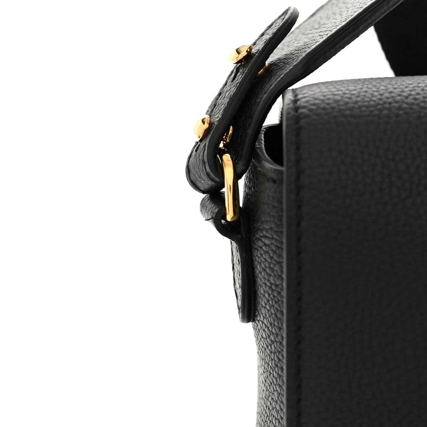 Grainy Calfskin Vintage Check Note Crossbody Bag Black