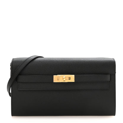 Hermes Epsom Kelly Wallet To Go Black 1 of 10