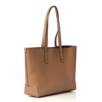 Burberry Calfskin Embossed Crest MediumTote Camel 2 of 4