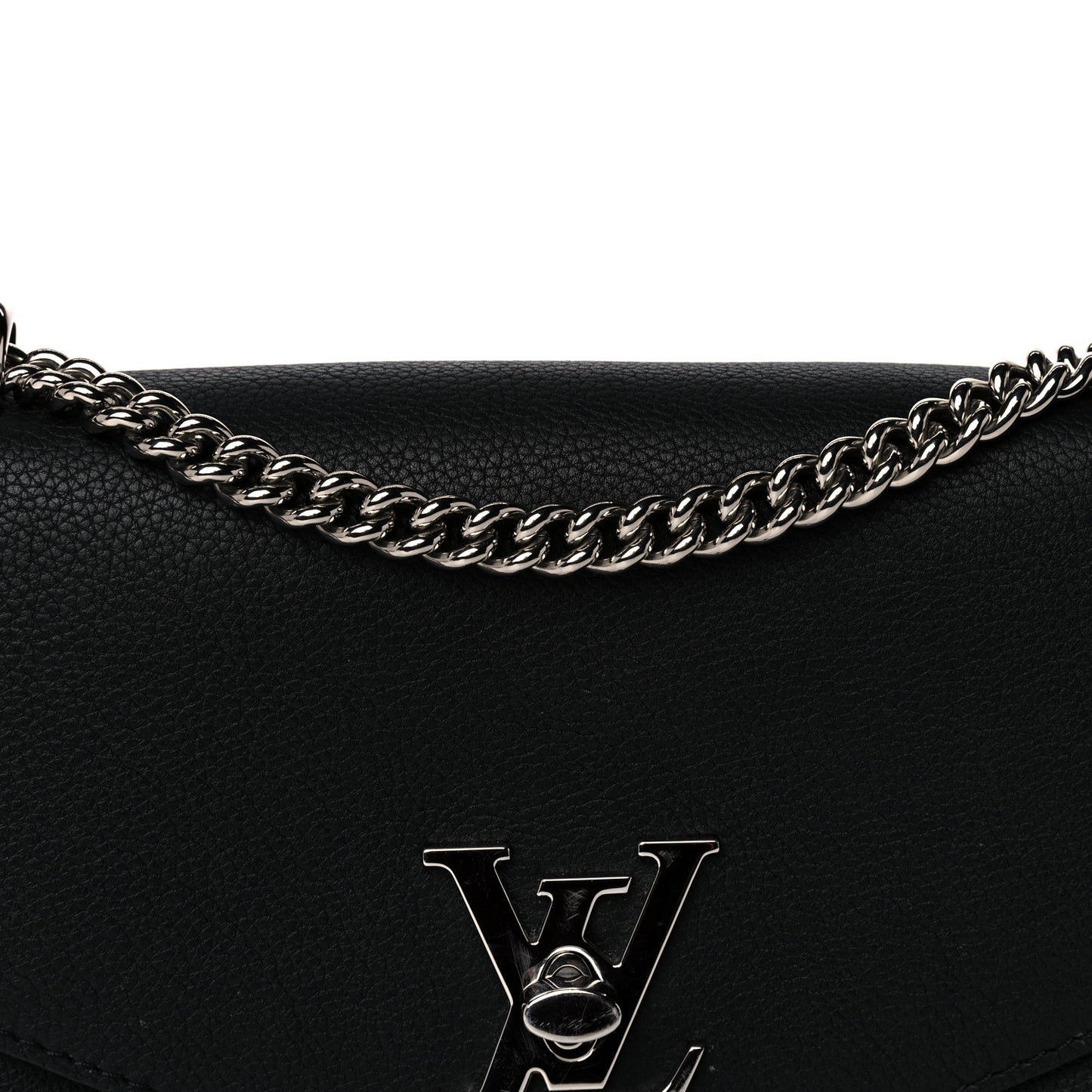 Soft Calfskin My Lockme Chain Bag BB Black