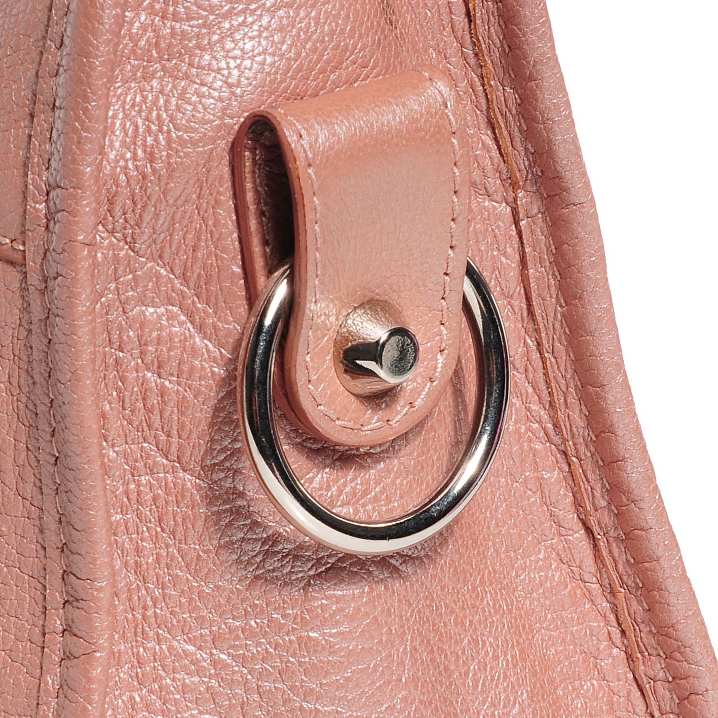 Pearlescent Goatskin Classic Palladium Hardware City Rose Rose Light
