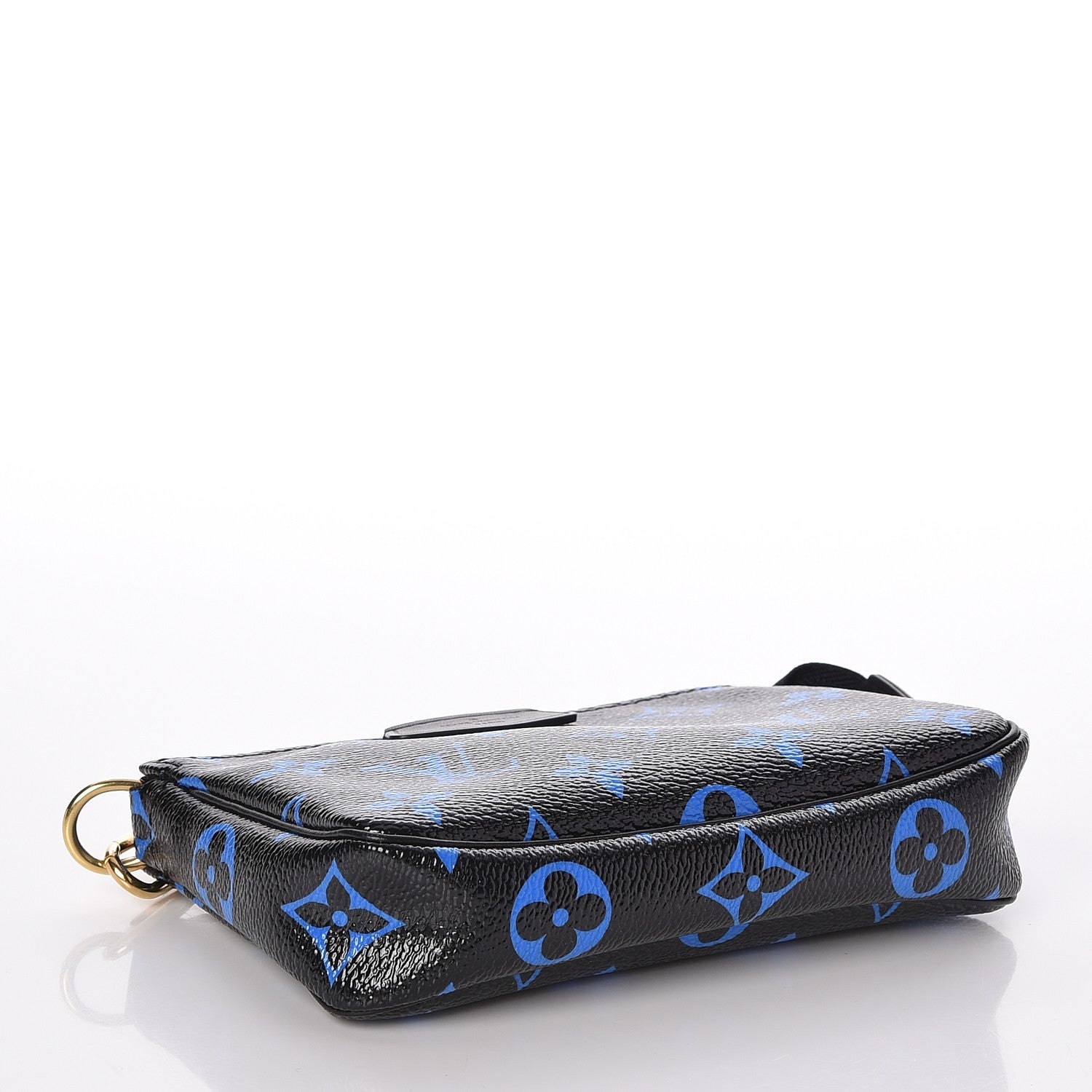 Louis Vuitton Colored Monogram Mini Pochette Accessories Blue Black 4 of 6