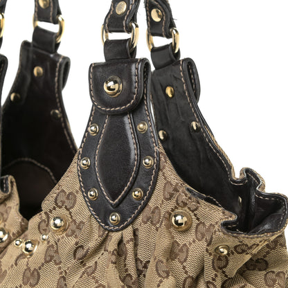Gucci Monogram Studded Pelham Tote Dark Brown 16 of 23