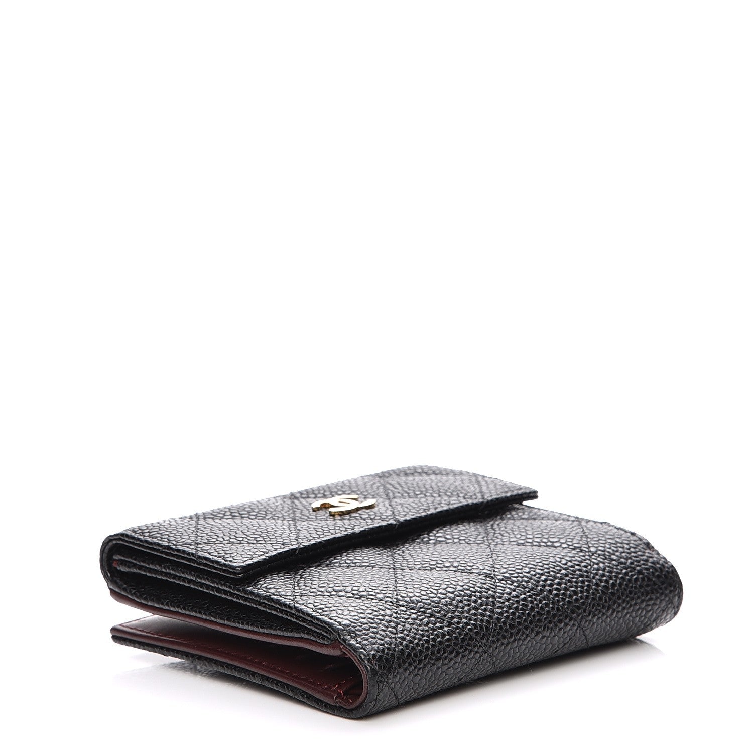 Chanel Caviar Quilted Compact French Flap Wallet Black 4 of 8