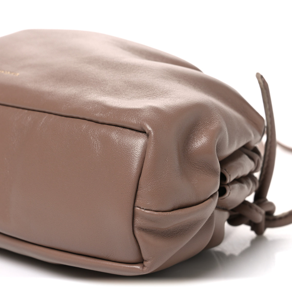 Lambskin Mini Cloud Clutch Biscotto