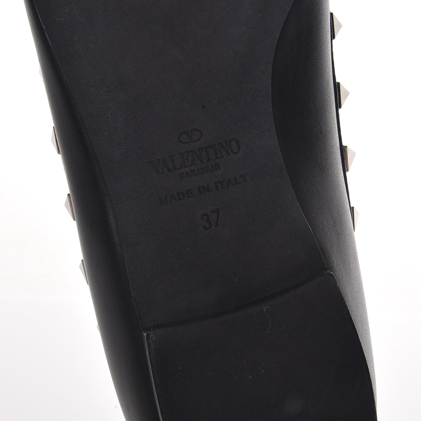 Nappa Rockstud Ballerina Flats 37 Black