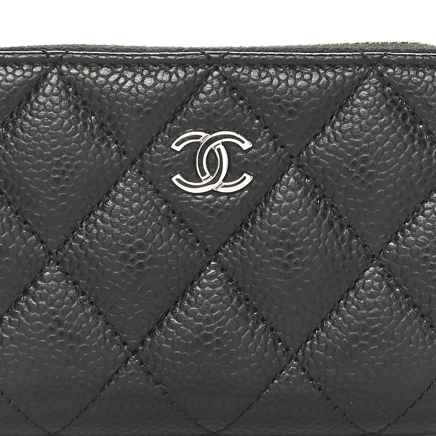Chanel Caviar Quilted Zip Coin Purse Black 8 of 9