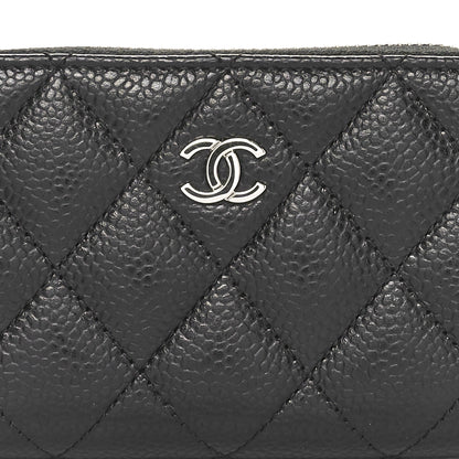Chanel Caviar Quilted Zip Coin Purse Black 8 of 9