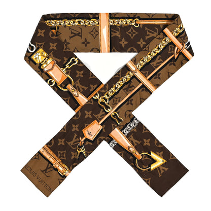 Louis Vuitton Silk Monogram Confidential Bandeau Brown 2 of 8