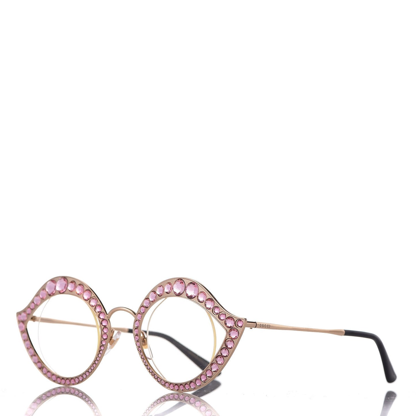 Metal Crystal Cat Eye Sunglasses GG0046S Light Pink