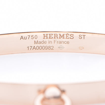 Hermes 18K Rose Gold PM Collier De Chien Bracelet ST 5 of 5