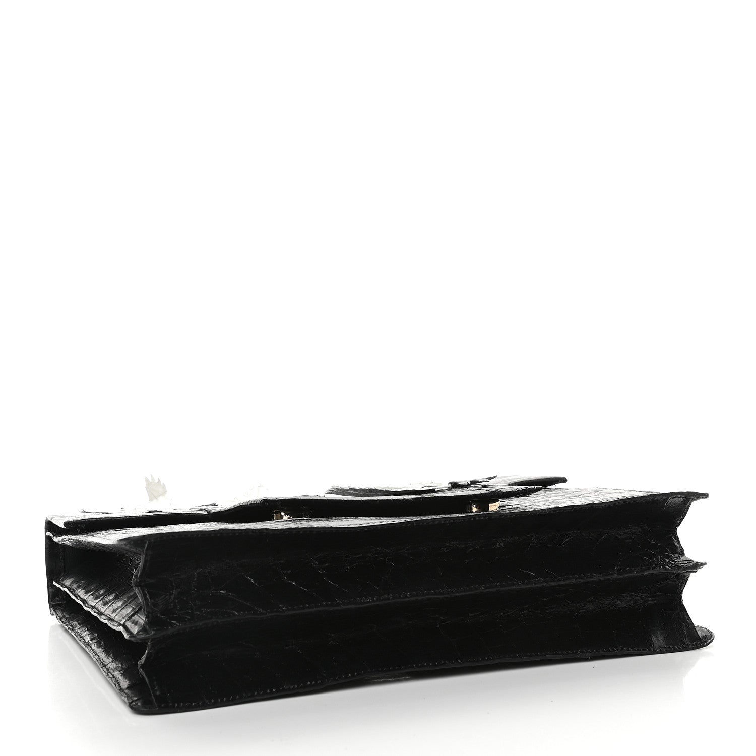Nancy Gonzalez Crocodile Embroidered Birds Bag Black 4 of 9
