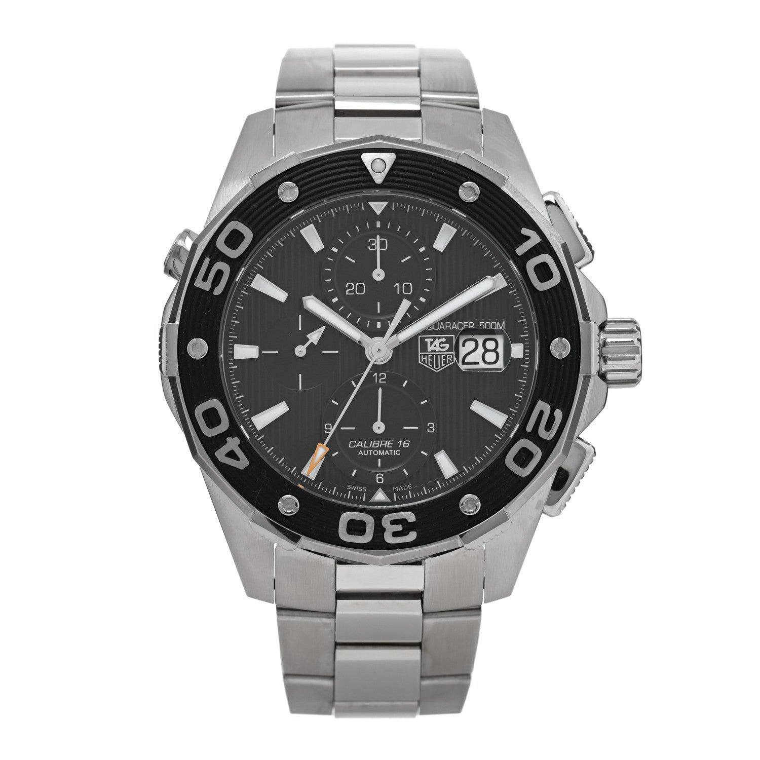 Tag Heuer Stainless Steel 44mm Aquaracer 300M Chronograph Automatic Watch Black CAJ2110 1 of 4