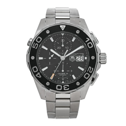 Tag Heuer Stainless Steel 44mm Aquaracer 300M Chronograph Automatic Watch Black CAJ2110 1 of 4