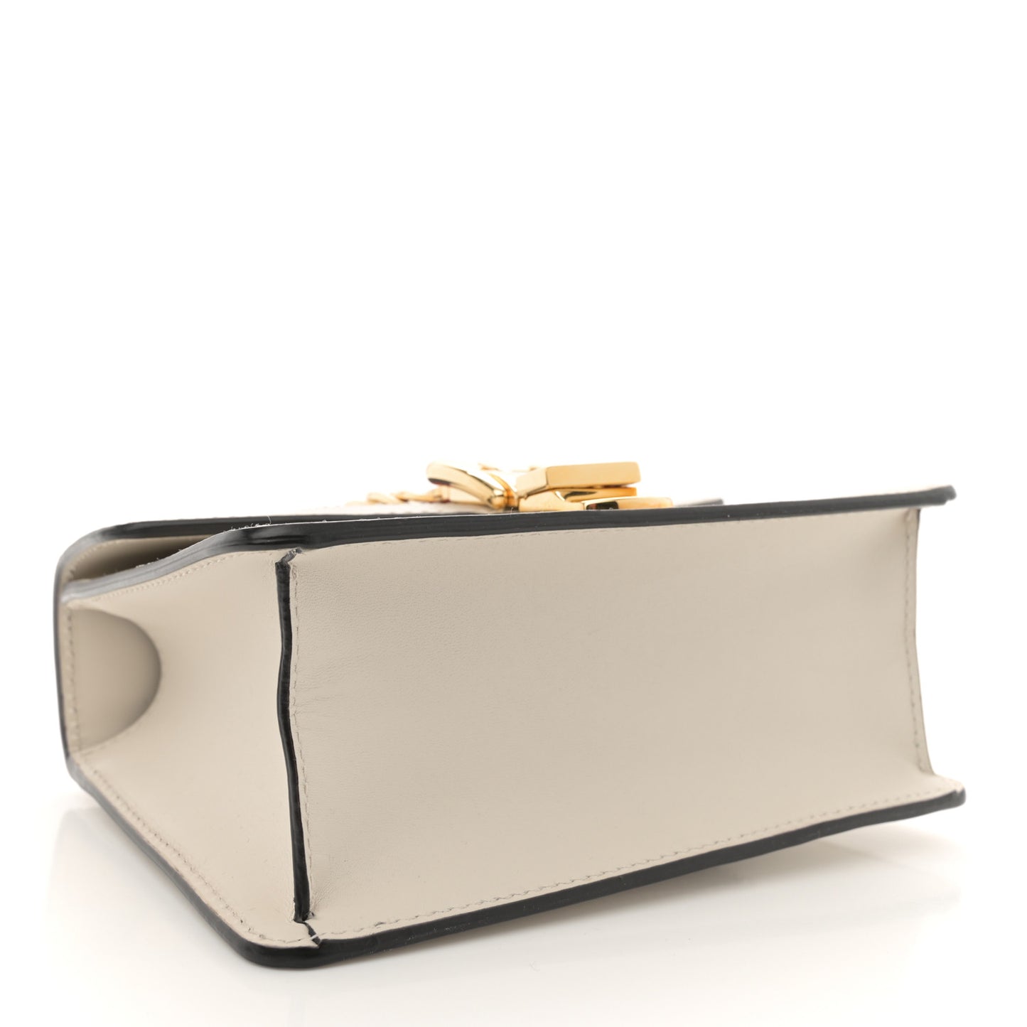 Calfskin Mini Sylvie Chain Shoulder Bag White