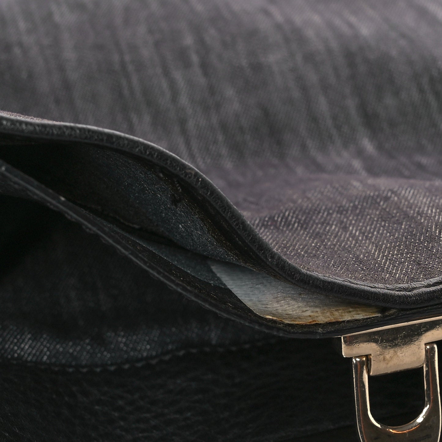 Denim Small Rockstud Flip-Lock Messenger Bag Blue