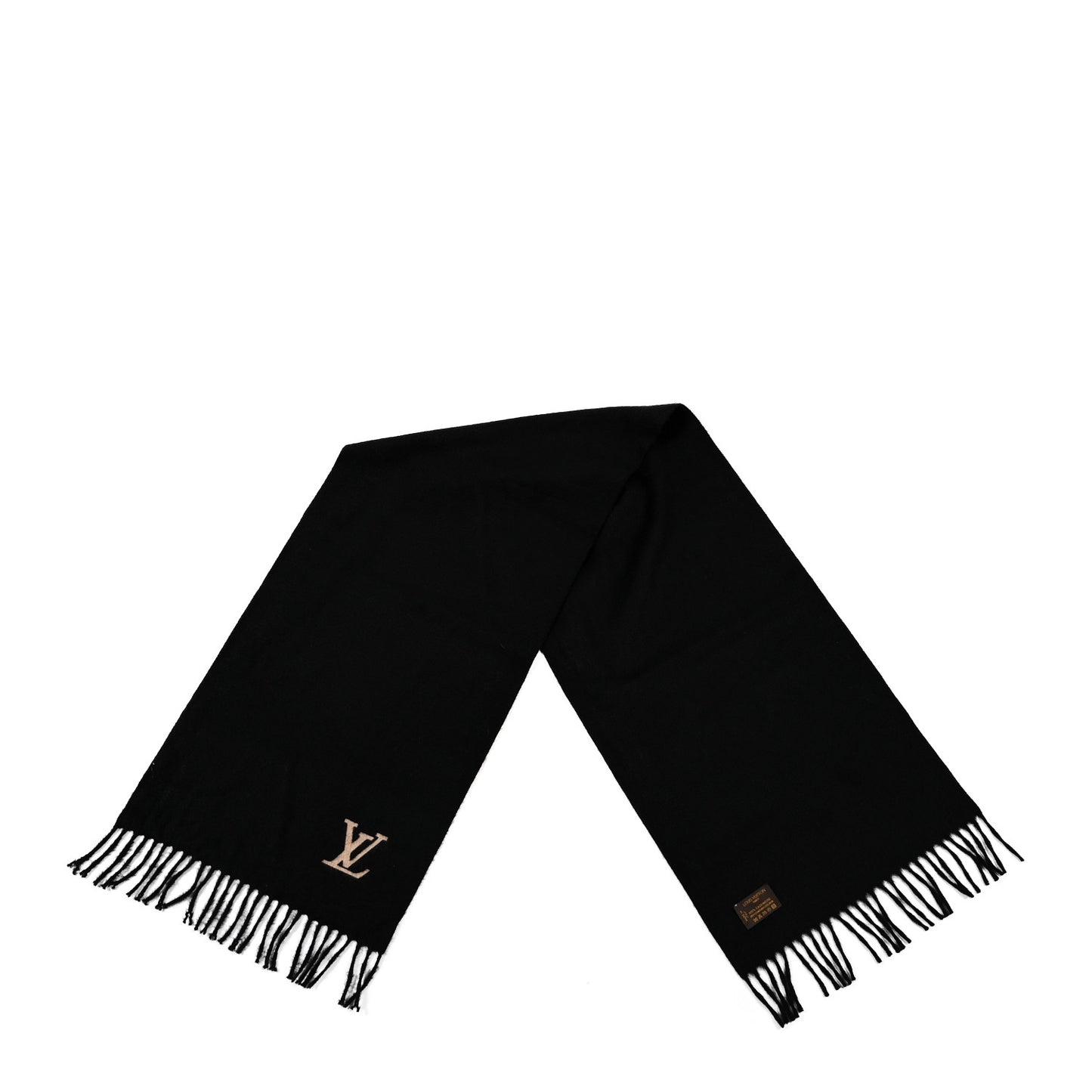 Cashmere Jhelam Muffler Scarf Black