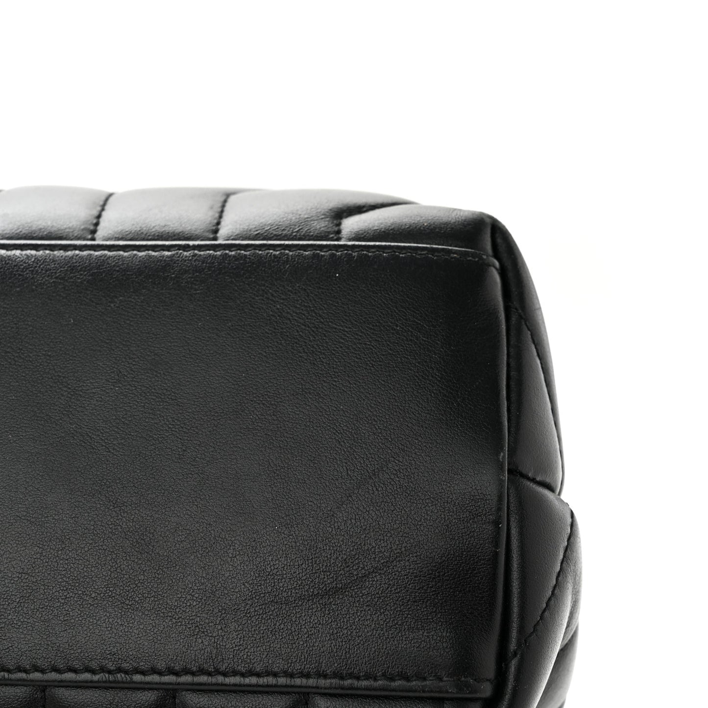 Calfskin Y Quilted Monogram Monochrome Medium Loulou Chain Satchel Black