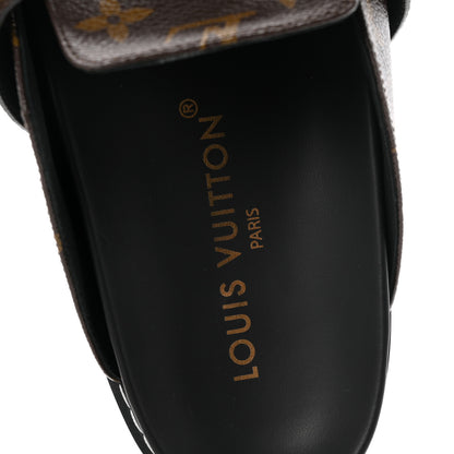Louis Vuitton Patent Monogram Womens Cosy Flat Comfort Clog Mules 41 Brown 8 of 9