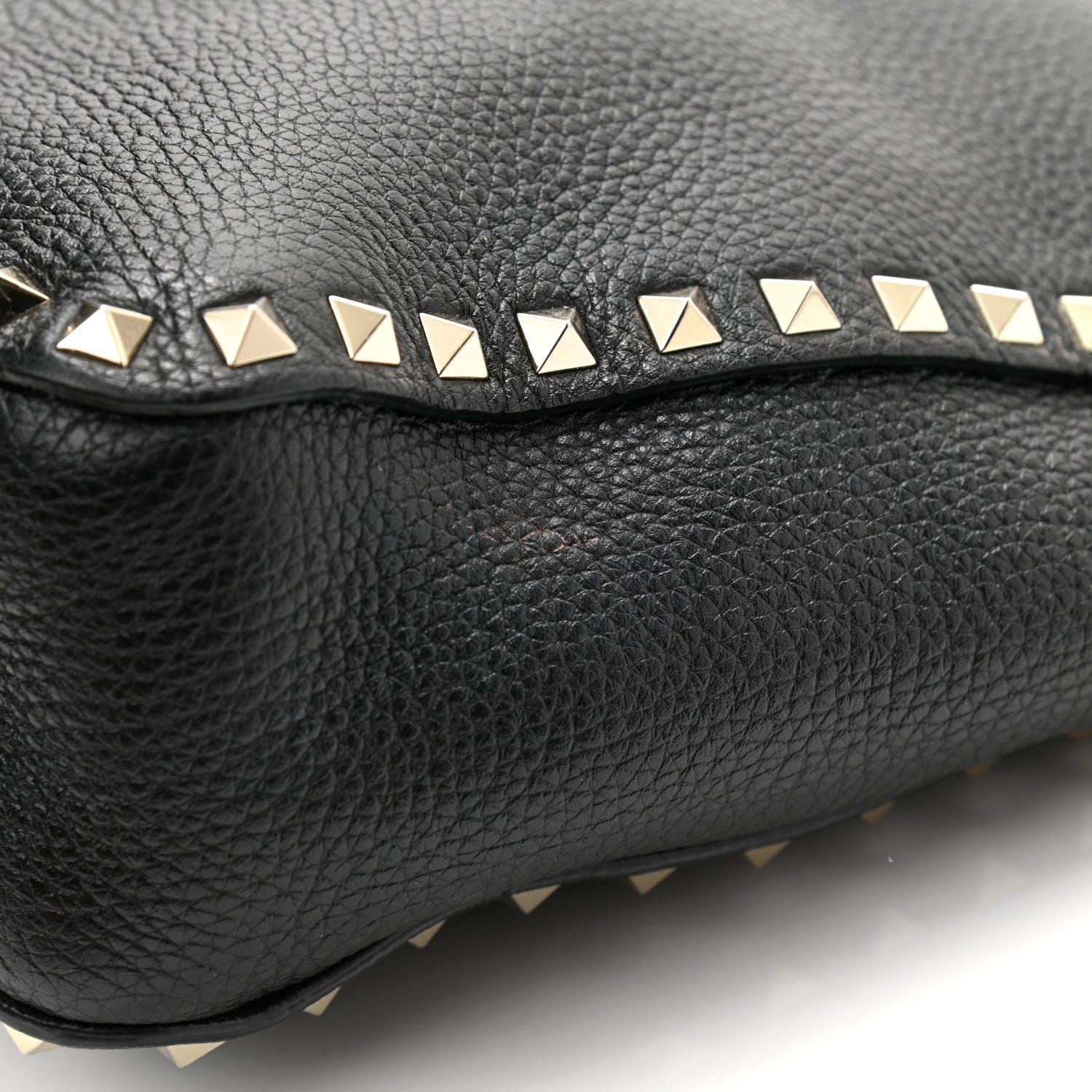 Valentino Garavani Pebbled Calfskin Small Rockstud Flip-Lock Messenger Bag Black 11 of 12