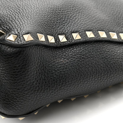Valentino Garavani Pebbled Calfskin Small Rockstud Flip-Lock Messenger Bag Black 11 of 12