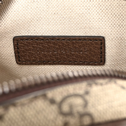 Gucci GG Supreme Monogram Web Mini Ophidia Double Zip Messenger Bag Beige New Acero 7 of 11