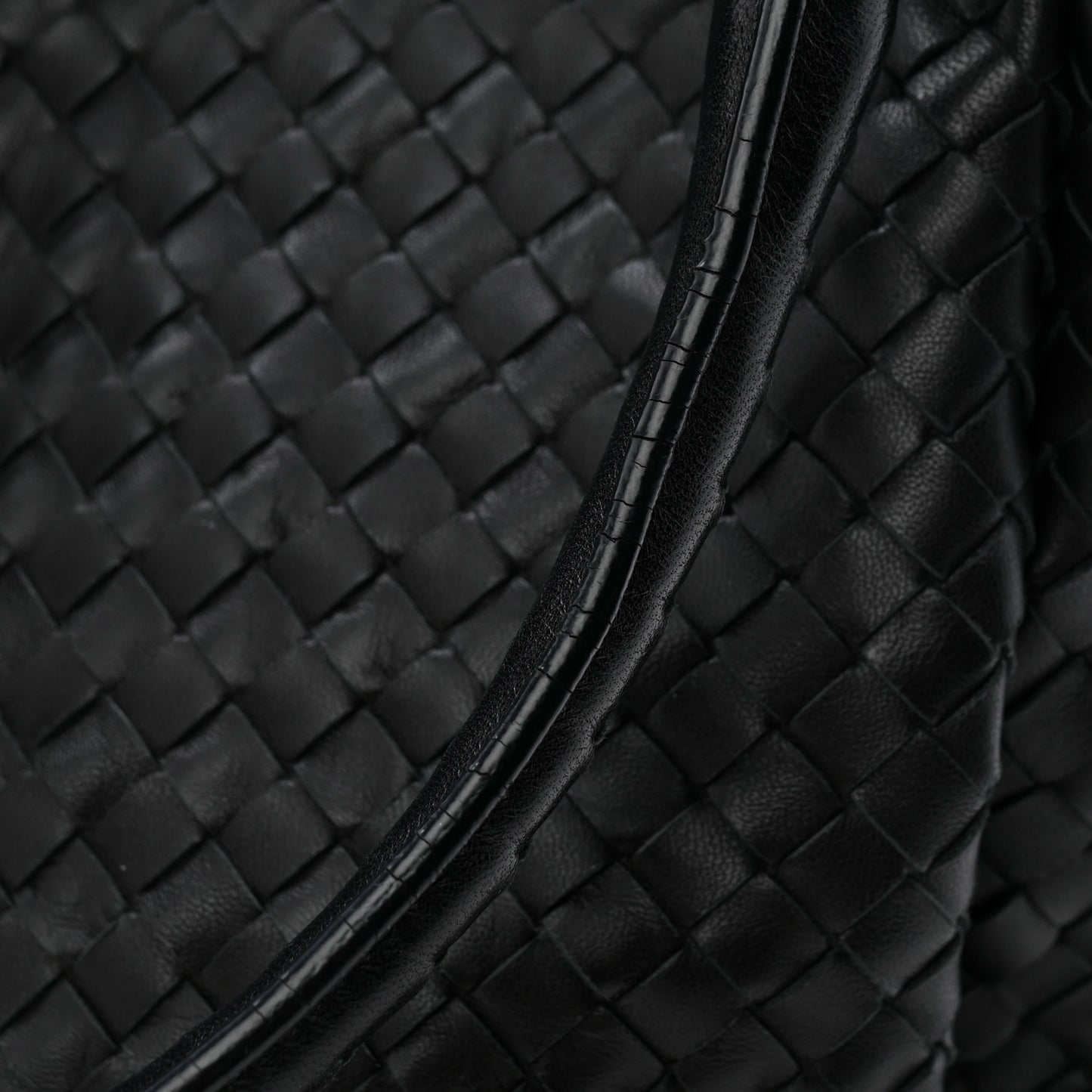 Nappa Intrecciato Parachute Bag Black