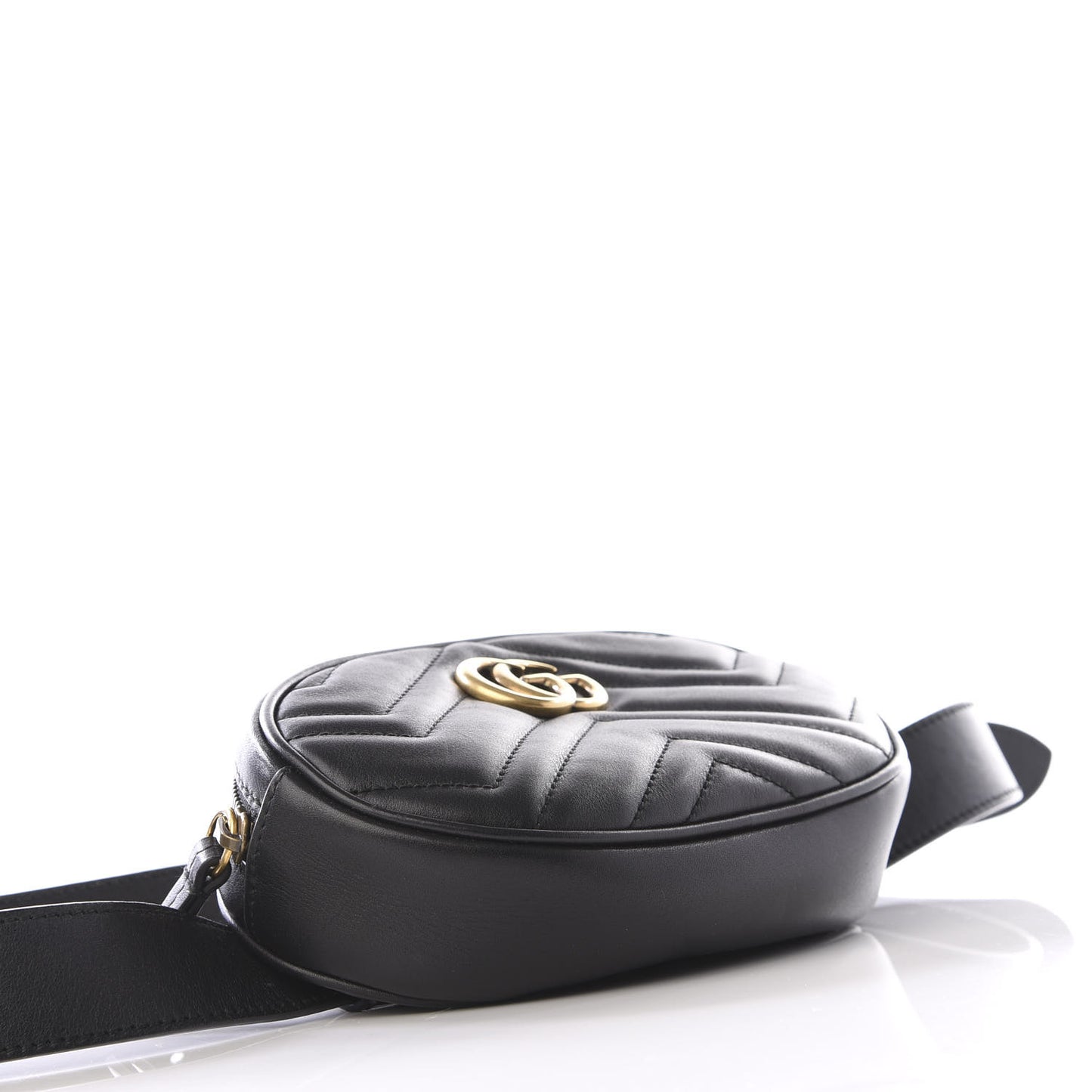 Calfskin Matelasse GG Marmont Belt Bag 85 34 Black