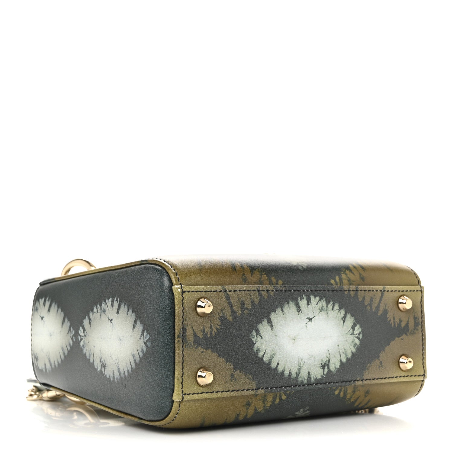 Christian Dior Calfskin Tie Dye Mini Lady Dior Green Multicolor 4 of 16
