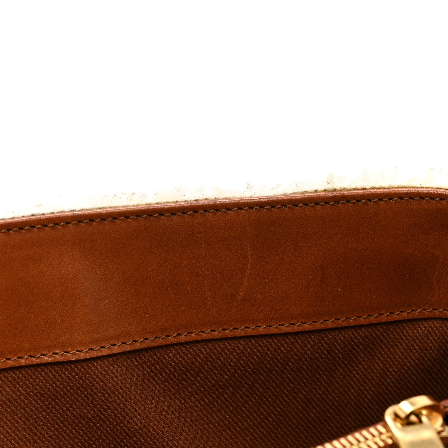 Saint Laurent Shearling Medium Loulou Shoulder Bag Natural 17 of 19