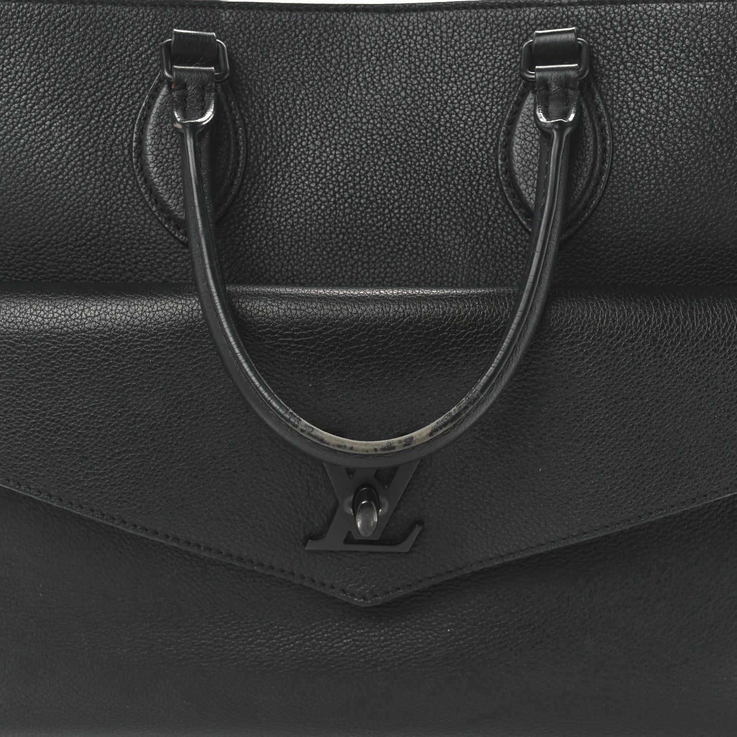 Louis Vuitton Soft Calfskin Lockme Tote MM Black 11 of 11