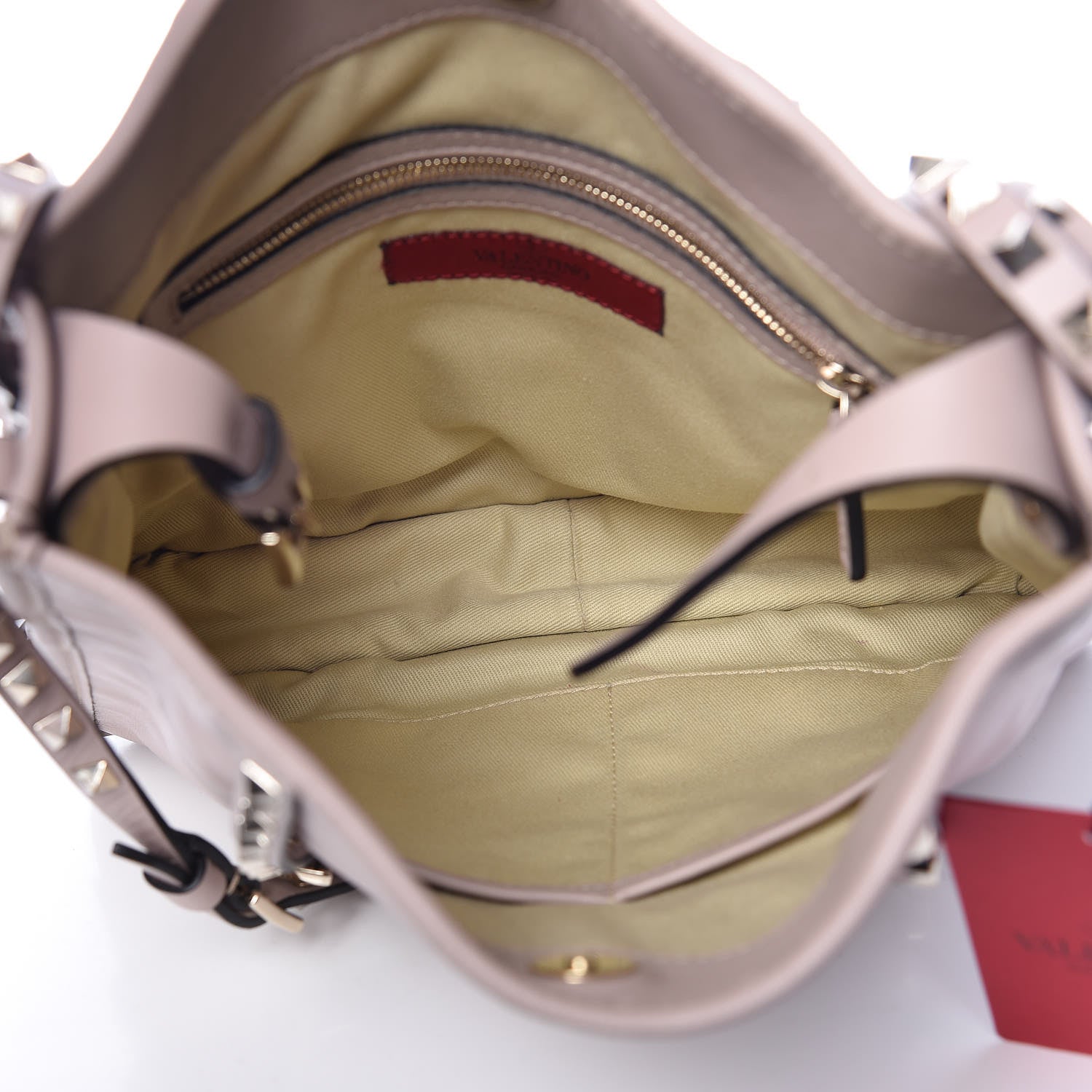 Valentino Garavani Vitello Rockstud Shopper Tote Poudre 5 of 10