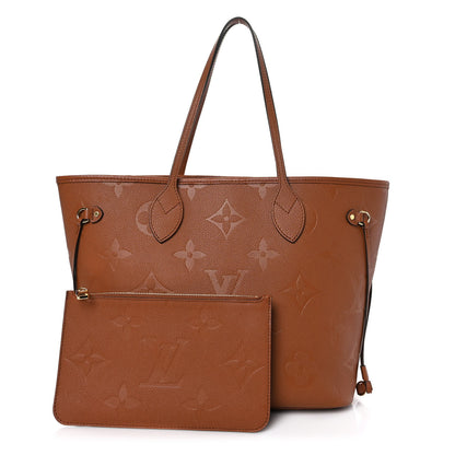 Louis Vuitton Empreinte Monogram Giant Neverfull MM Cognac 1 of 9