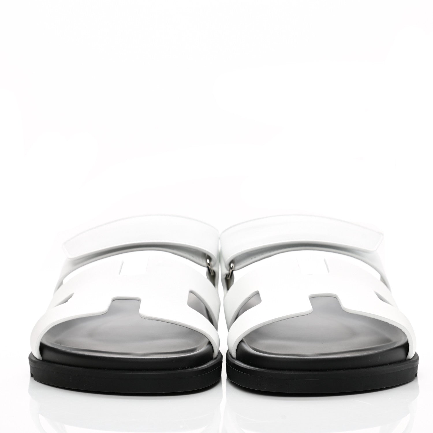 Hermes Calfskin Womens Chypre Sandals 41 White 2 of 9