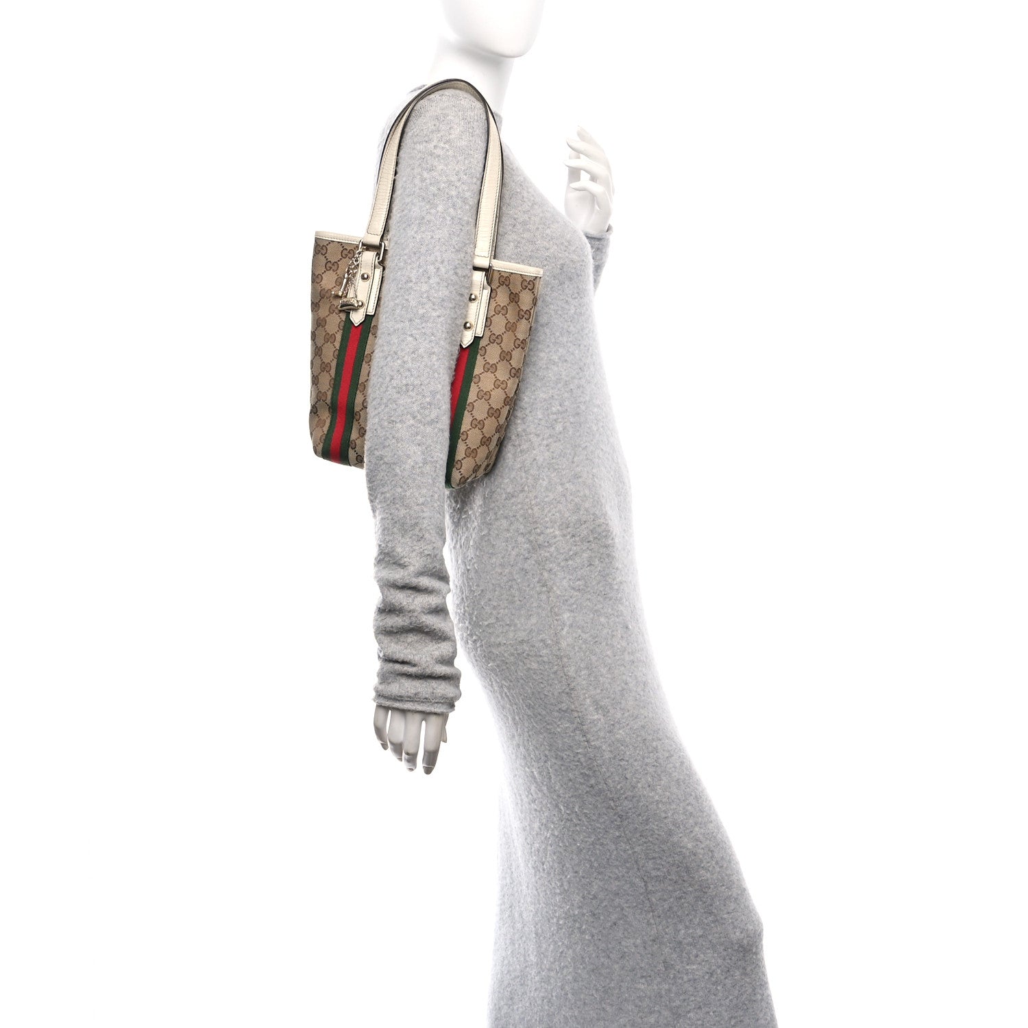 Gucci Monogram Web Small Jolicoeur Shopper Tote Off White 2 of 10