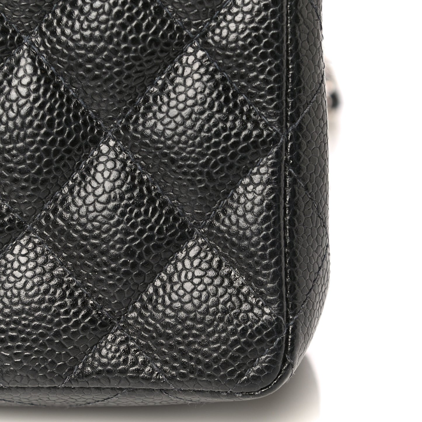 Caviar Quilted Mini Square Flap Black