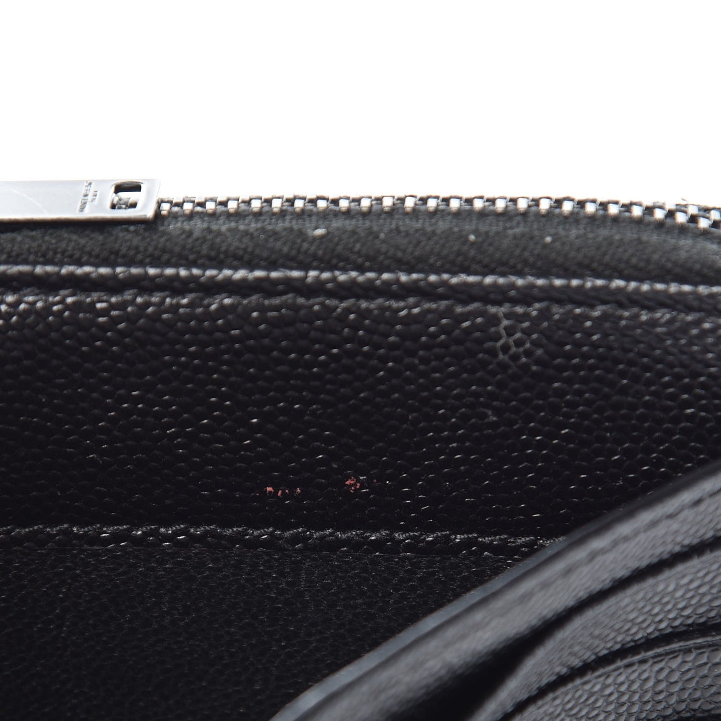 Grain De Poudre Matelasse Chevron Monogram Compact Zip Around Wallet Black