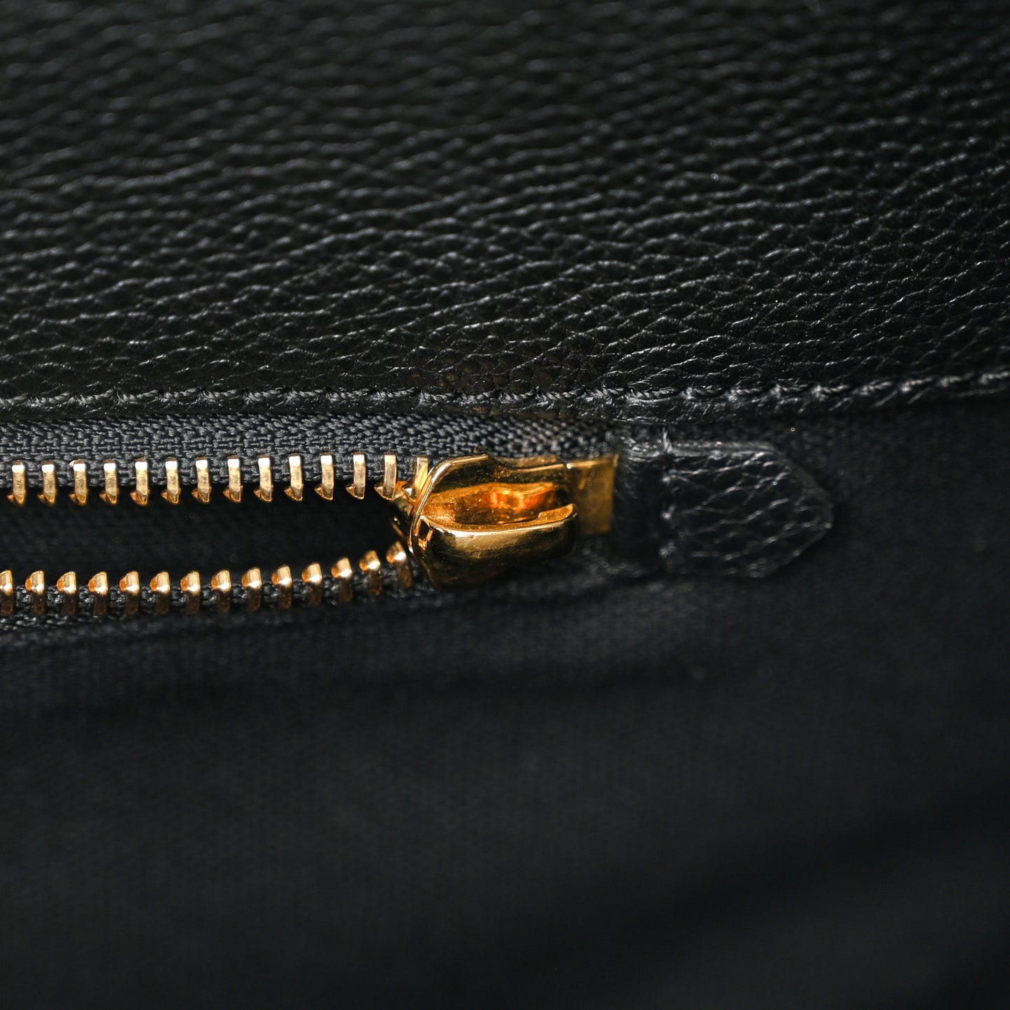 Grainy Calfskin Medium Title Bag Black