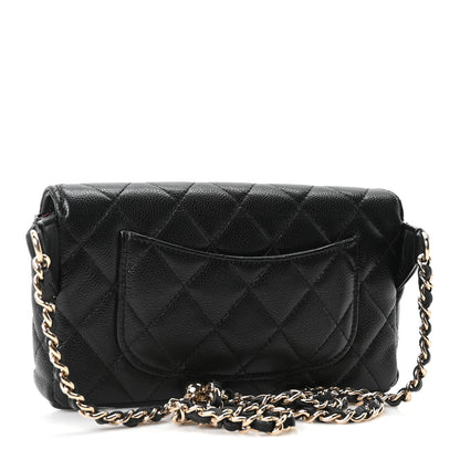 Chanel Caviar Quilted CC Flap Belt Bag Black 3 of 11