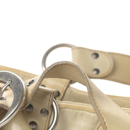 Christian Dior Calfskin Medium Gaucho Double Saddle Bag Ivory 14 of 17