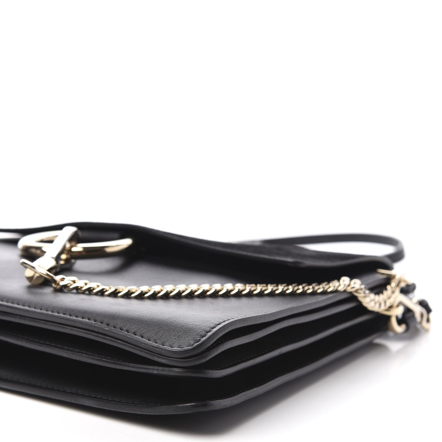 Chloe Suede Calfskin Medium Faye Shoulder Bag Black 7 of 9